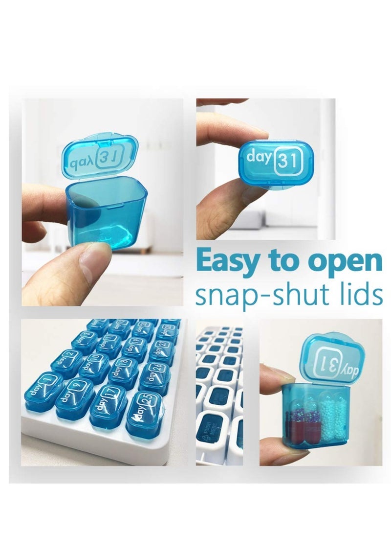 general 31 Day Monthly Pill Organizer, Portable Pill Medicine case Box Holder for Daily Medicine/ Vitamin/Fish Oils /Supplement - Image 4