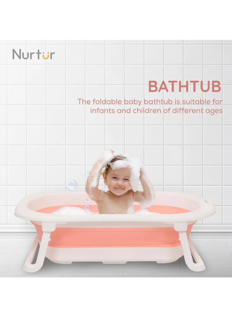 Nurtur Nurtur Collapsible Baby Bathtub  Mini swimming pool bather for baby with Non slip design  Pink