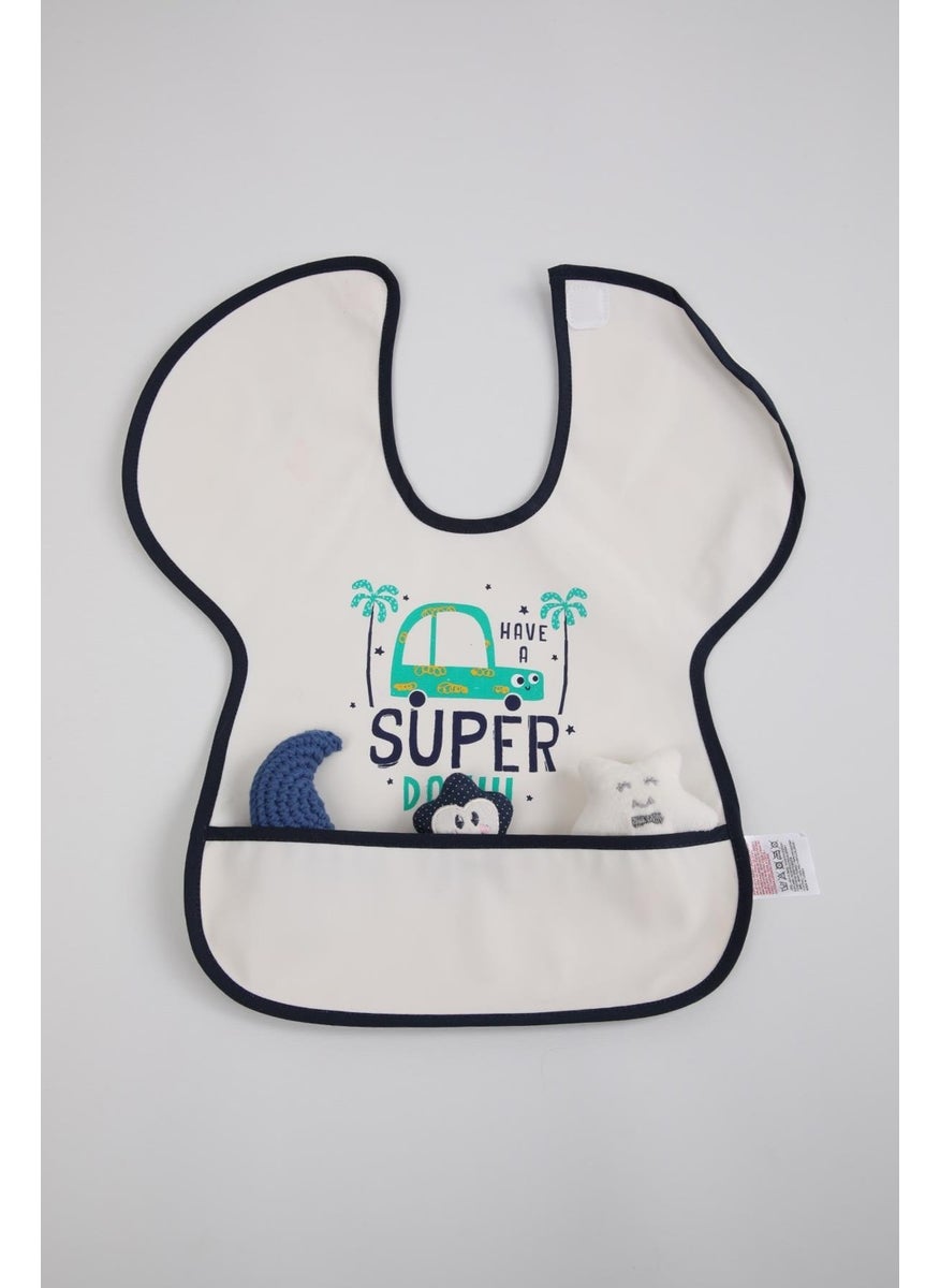 Baby Hola Babyhola 0-6 Years Old Large Size BLW Baby Bib Activity Bib with Waterproof Pocket 1000  - Image 2