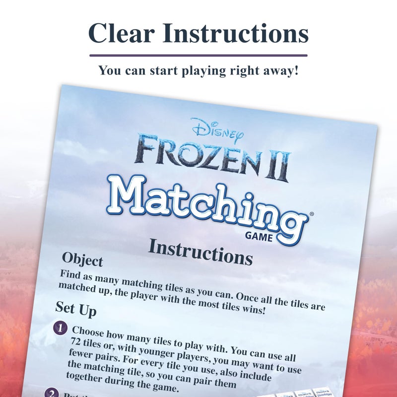 Wonder Forge Frozen 2 Memory Matching Game For Kids Ages 3-5 - Toddler Learning & Educational Toys Featuring Anna  Elsa  And Olaf - Fun Disney Toys - Image 4