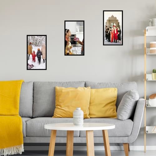 JCJMY 9x16 Picture Frame Black for Wall Hanging, Wall Mounting Horizontally or Vertically, 9 x 16 Wall Gallery Poster Photo Frame with Shatter Resistant Plexiglass, Black - Image 5