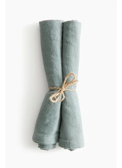 اتش اند ام مناشف كتان مخلوط عبوة من قطعتين