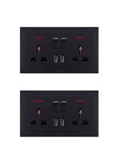 Vmax Universal Wall Socket Dual 2 USB Plug Switch Power Supply Plate 2100mA High Quality Charger Multifunctional Three Hole Socket  - Image 1