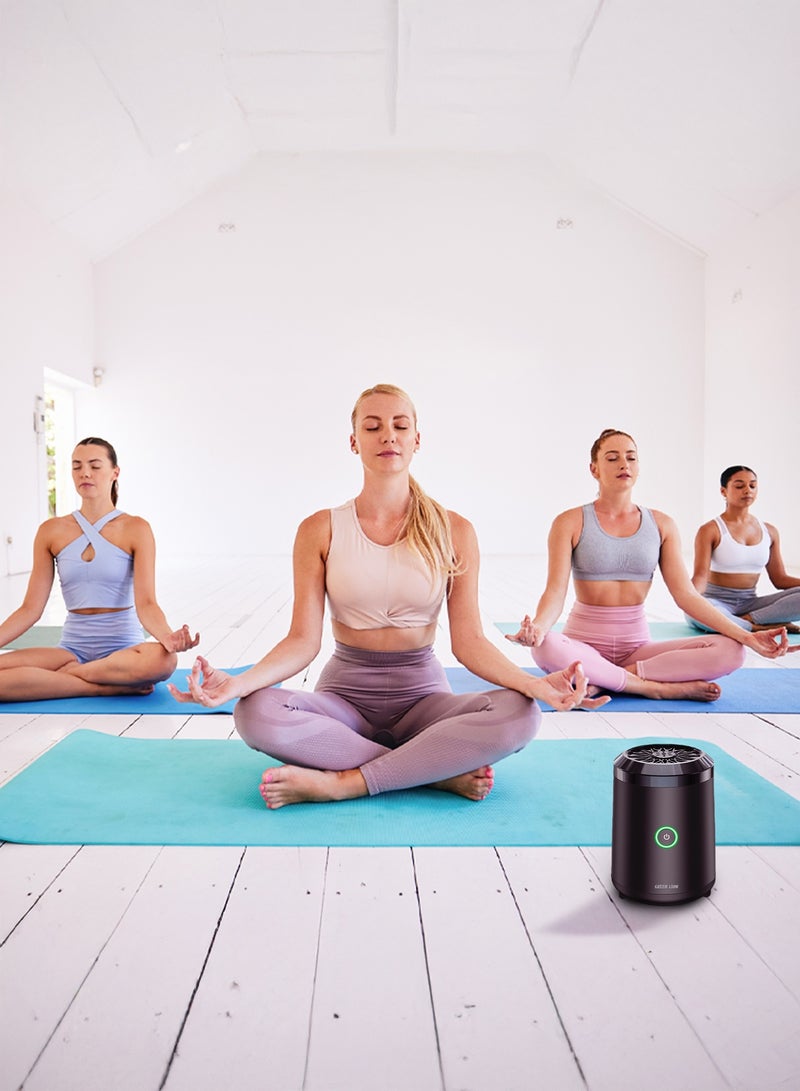 GREEN LION Mini Bakhour 2 Rechargable Incense Burner / Bukhour / Luxury Scent  / Auto Off Feature / Type-C Charging / Compact & Portable / 10-15 Times Working Capacity / Accompanied by Fragrance / 2000mAh Battery - Black - Image 4