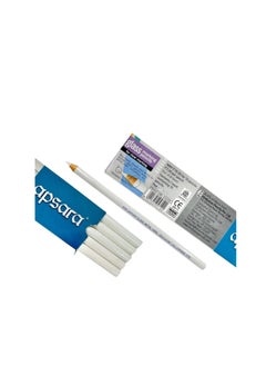 Apsara Glass Marking Pencils, Long-lasting Use, Made of Quality Wood Material, Resistant to Water & Fading, Smooth & Practical to Use, Easy for Marking- White (Pack of 10)