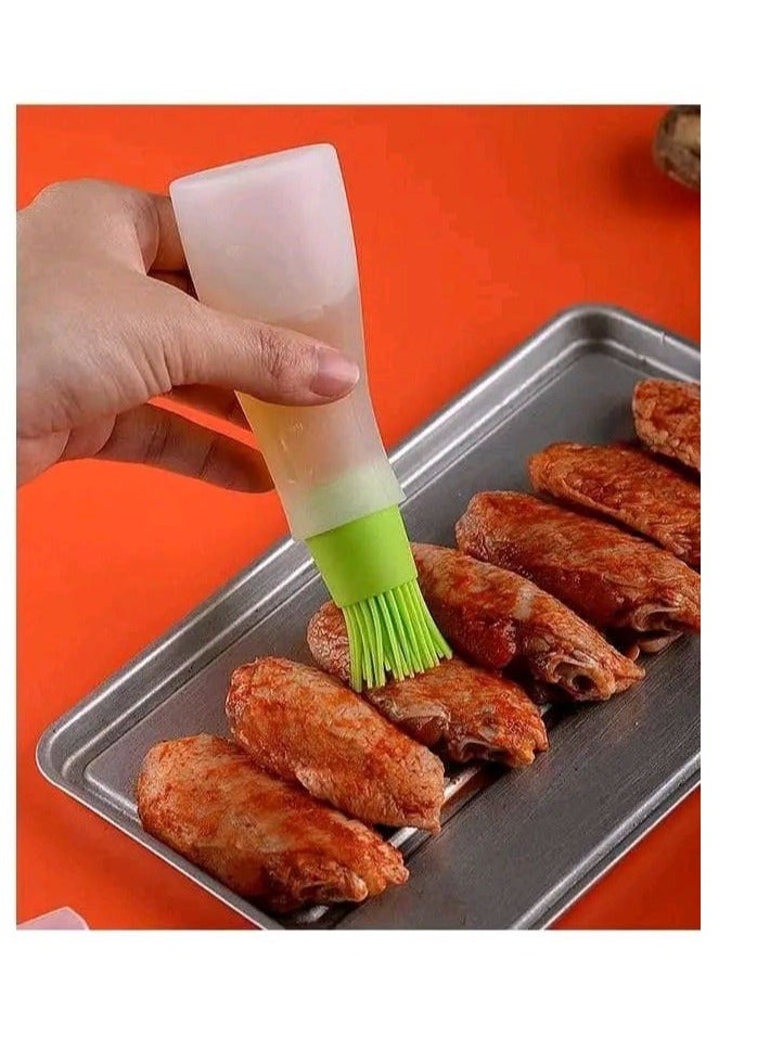 Bbq Basting Brushes With Oil Bottle Orange - Image 3