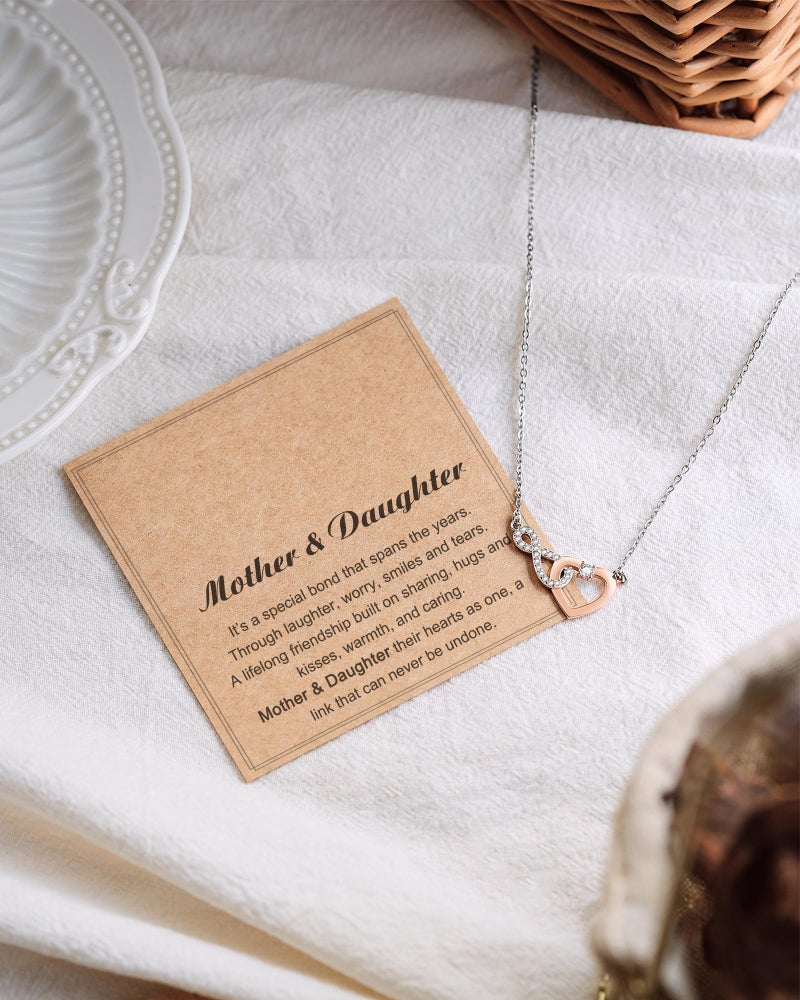 Shonyin Mother Daughter Necklace Gifts for Mom Mothers Day Gifts from Daughter Infinity Heart Pendant Necklace Jewelry for Women Mother in Law Teen Girl Trendy Stuff - Image 5