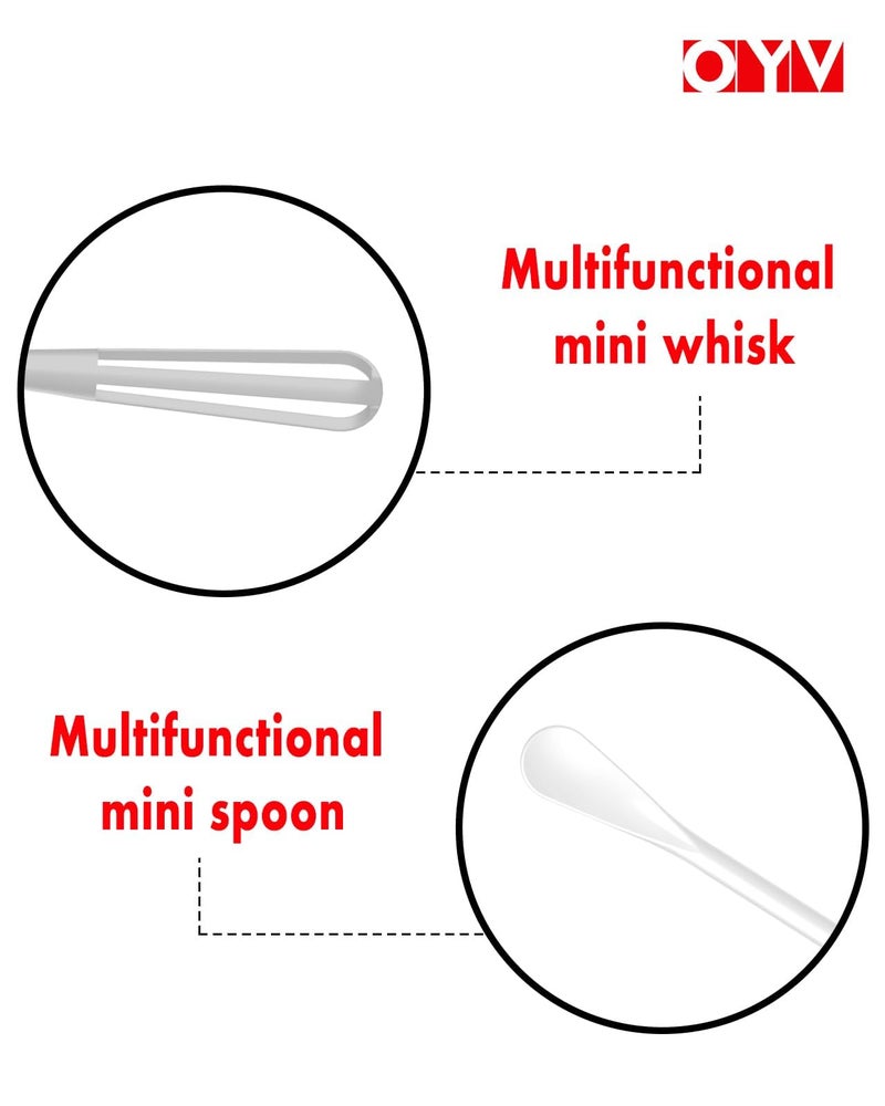 OYV Scandinavian Modern Colors Mini Whisk Set, 8.5 in Mini Whisks for Cooking, 3 Pieces Small Wisk For Whisking, Beating, Blending Ingredients, Mixing Sauces, BPA Free Tiny Whisk - Image 3