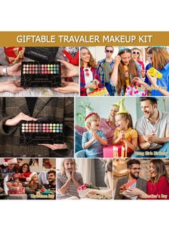 Professional All In One Makeup Kit For Women Full Kit,186 Colors Make Up Palette Valentine'S Day Gift Set, Including Eyeshadow,Lip Gloss,Concealer,Highlighter,Contour,Brow Powder,Mascara,Blush & Brush