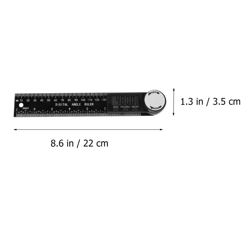 Digital Angle Finder 200mm with LCD Display Plastic Goniometer for Woodworking and Construction - Image 3