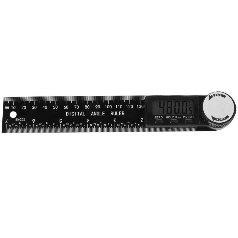 Digital Angle Finder 200mm with LCD Display Plastic Goniometer for Woodworking and Construction - Image 2