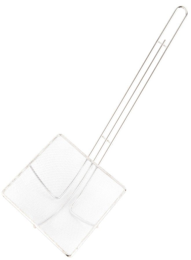 ثيندر جروب مصفاة زيت للقلي العميق بشبكة دقيقة - طقم احترافي من قطعتين - مصفاة مربعة للطهي مقاس 7 بوصات وأخرى مربعة مقاس 5 بوصات - Image 5