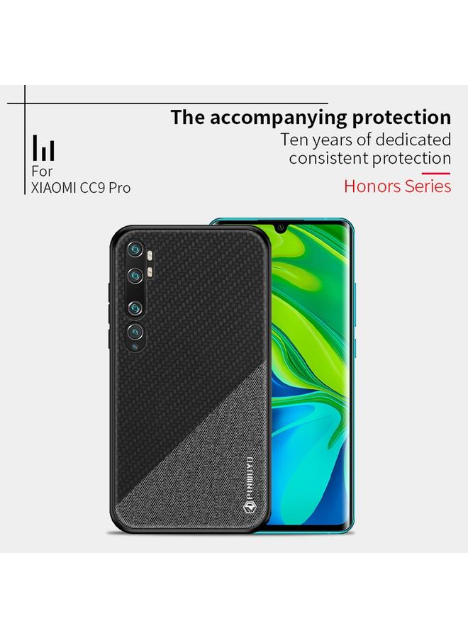 PINWUYO Case For Xiaomi CC9 Pro / Note10 Rong Series Shockproof PC + TPU+ Chemical Fiber Cloth Protective Cover - Image 2