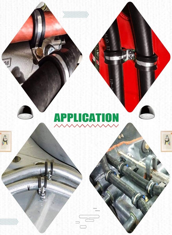 Keadic 20Pcs 1-1/8 Inch (28mm) Rubber Cushioned Insulated Clamps Stainless Steel, Metal Clamp, Tube Holder for Tube, Pipe or Wire Cord Installation - Image 5