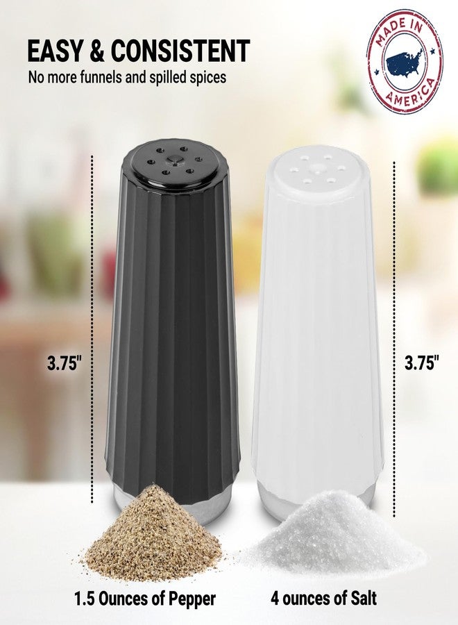GLOBAL BASICS Disposable Salt and Pepper Shakers by Global Basics - Plastic Shaker Sets for Parties, Restaurants, Picnics, Cookouts - Prefilled Salt and Pepper Shakers with 4oz. Salt, 1.5oz. Pepper - 12-Pack - Image 2