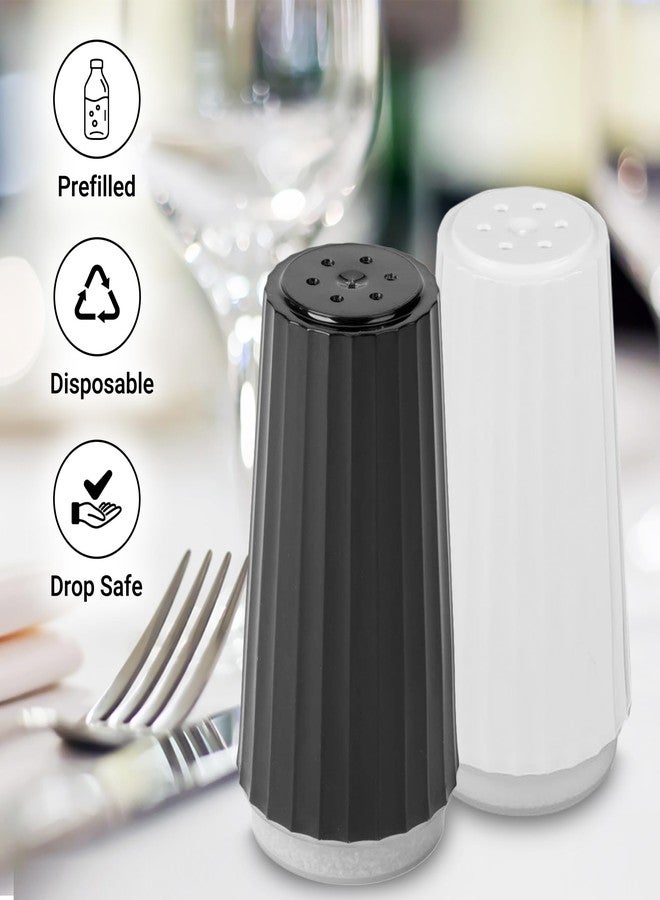 GLOBAL BASICS Disposable Salt and Pepper Shakers by Global Basics - Plastic Shaker Sets for Parties, Restaurants, Picnics, Cookouts - Prefilled Salt and Pepper Shakers with 4oz. Salt, 1.5oz. Pepper - 12-Pack - Image 3
