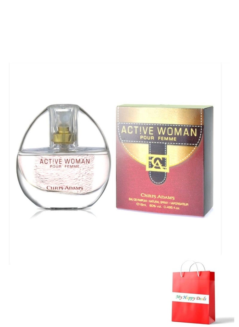 Chris Adams Chris Adams Active Woman EDP Miniature Spray Perfume 15 ML  - Image 1