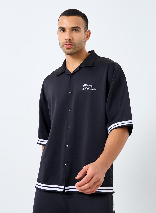 Styli Boxy Fit Sloan Print Shirt with Oversized Joggers Co-Ords - Image 2