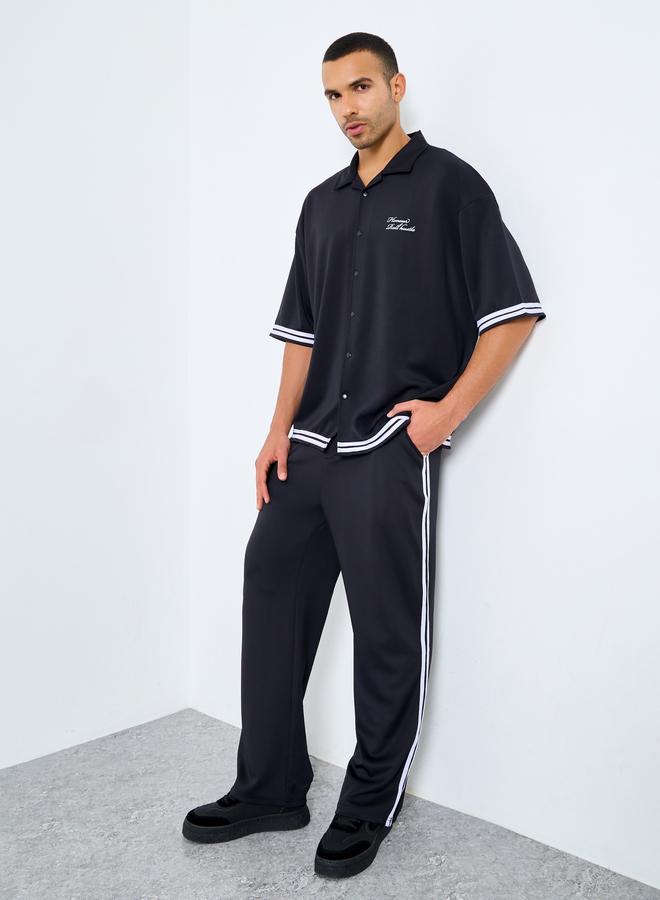 Styli Boxy Fit Sloan Print Shirt with Oversized Joggers Co-Ords - Image 1