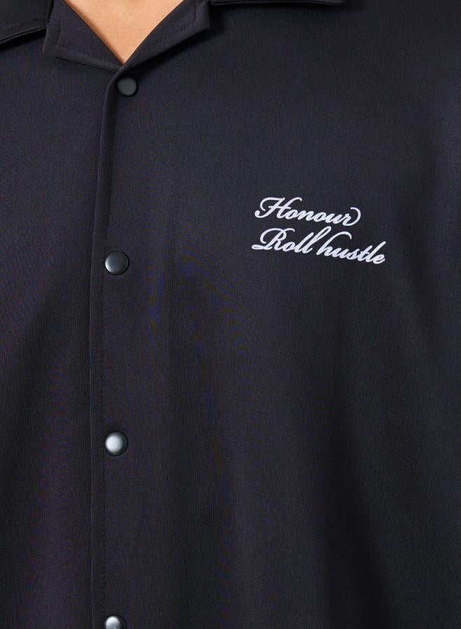 Styli Boxy Fit Sloan Print Shirt with Oversized Joggers Co-Ords - Image 3