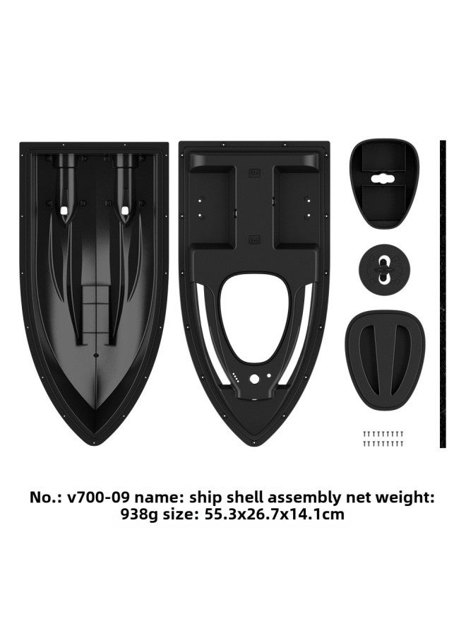 500m Nest Boat V700 Motor Bait Boat Bare Hull Steering Gear Accessories Set Remote Control Special Battery Charger-Color:V700-09 Hull Assembly  - Image 1