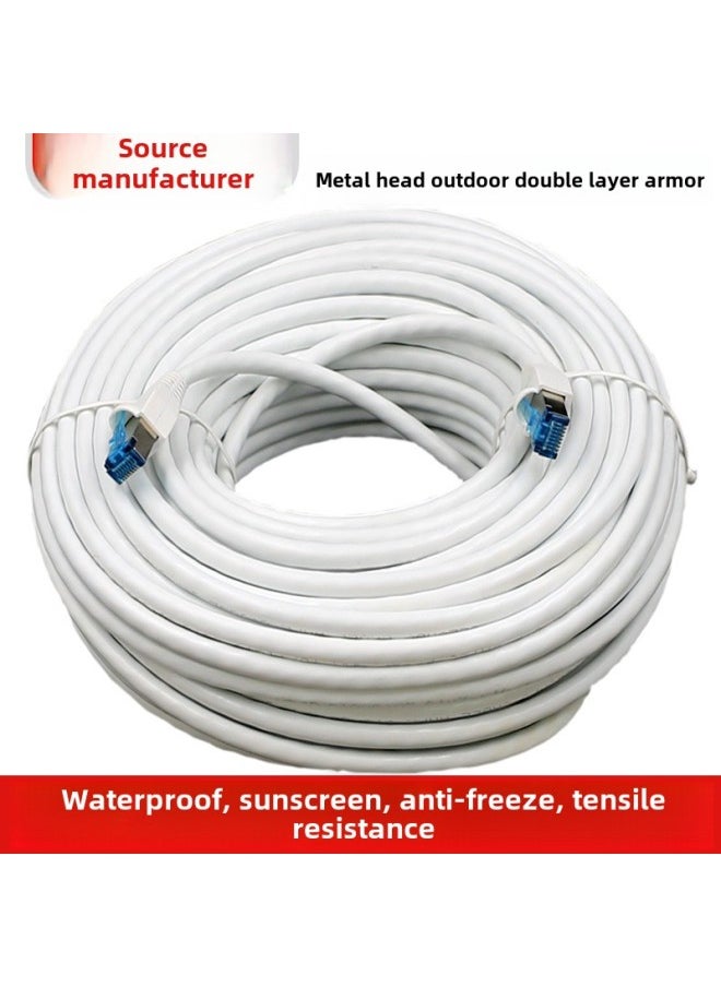 Generic Super Class 5 Outdoor Network Wire Monitoring Outdoor Waterproof Sun Twisted 8-Core Finished Computer Network Jumper 123500 M M-Color:Black ]-Line Length:80 M  - Image 2
