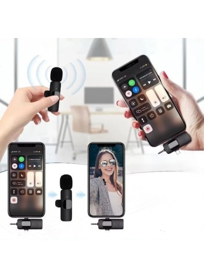 3-in-1 Wireless Lavalier Microphone – USB-C Mic for iPhone, iPad, Android & Cameras – 7-Hour Battery, Noise Reduction – Ideal for YouTube, TikTok & Vlogging – Single Mic, Black - Image 2