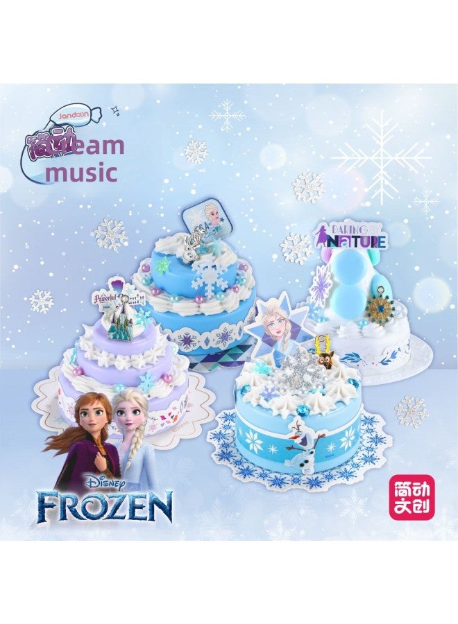 Jane Moves Cream Music Children's Cake Diy Girls Frozen Ye Luoli Castle Play Home Princess Bracelet Play-Color:Jane Moves Cream Music Crystal Ball (Frozen) - Image 3