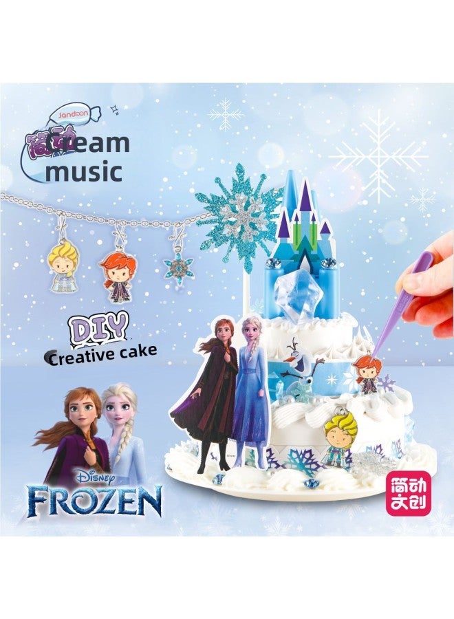 Jane Moves Cream Music Children's Cake Diy Girls Frozen Ye Luoli Castle Play Home Princess Bracelet Play-Color:Jane Moves Cream Music Crystal Ball (Frozen) - Image 2