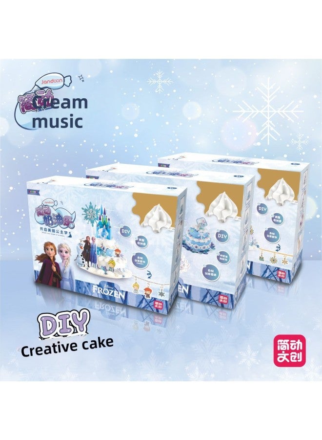 Jane Moves Cream Music Children's Cake Diy Girls Frozen Ye Luoli Castle Play Home Princess Bracelet Play-Color:Jane Moves Cream Music Crystal Ball (Frozen) - Image 4