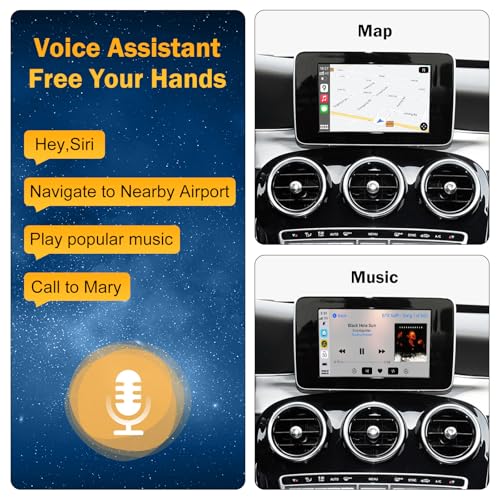 NINETOM Wireless Carplay Retrofit Kit Decoder for Mercedes Benz NTG5.0 C GLC CLA GLA Class W205 2015-2018 Year, Support Android Auto, Mirror Link, Reverse Camera, Original Car Function - Image 5