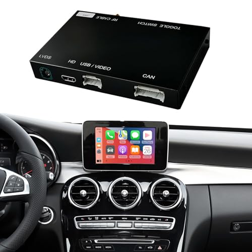 NINETOM Wireless Carplay Retrofit Kit Decoder for Mercedes Benz NTG5.0 C GLC CLA GLA Class W205 2015-2018 Year, Support Android Auto, Mirror Link, Reverse Camera, Original Car Function - Image 1