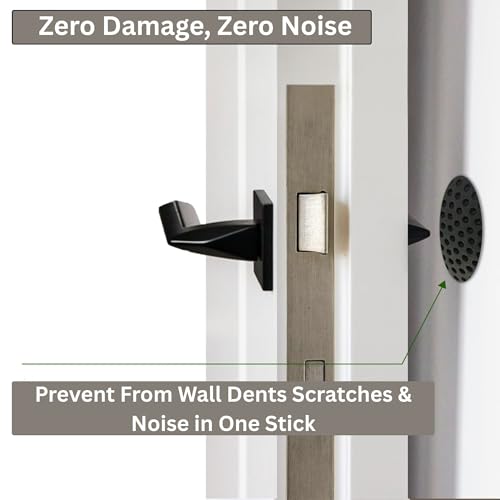 Hian Black Silicone Door Stopper Bumpers | Anti-Impact Wall & Furniture Protectors | Noise-Reducing Door Guards | Multi-Surface Safety Pads – Pack of 8 - Image 3