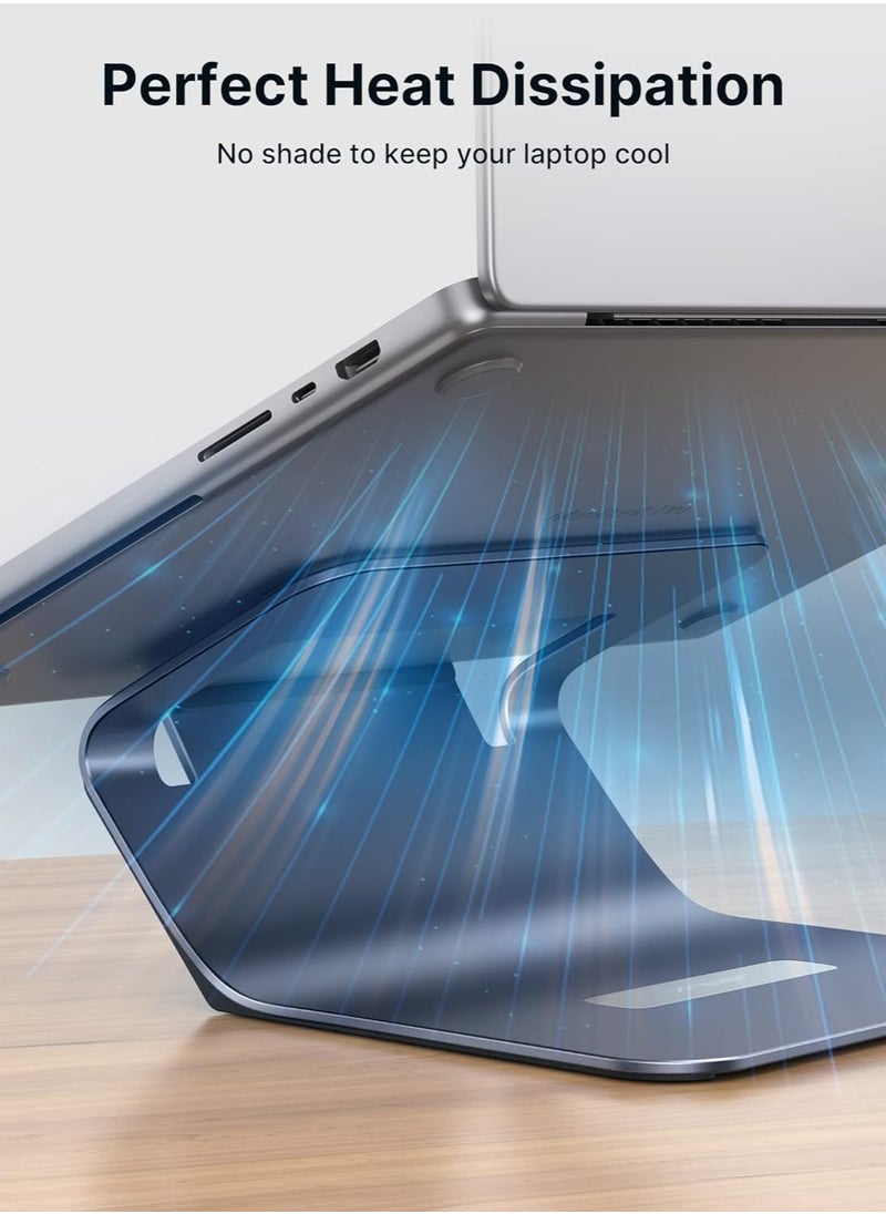 JSAUX Laptop Stand for Desk, Aluminum 2 in 1 Computer Riser and Tablet Stand, Ergonomic Notebook Holder