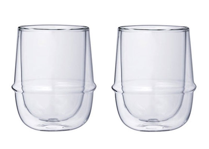 DoubleWalled Kinto KRONOS Coffee Cups  Maintain Temperature  Prevent Condensation  250 ml 845 fl oz each  Set of 2