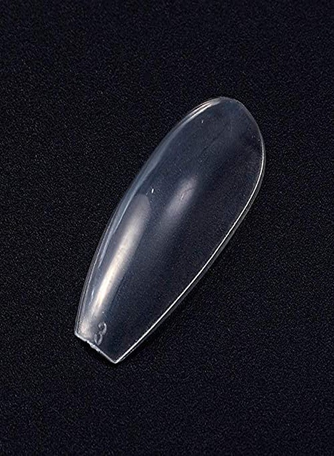 Shidara Acrylic Clear Full Cover Fake Nail Tips and Nail Cutter, Artificial False Nail Tips, Square Shaped | Clear 8| 100 Pieces - Image 4