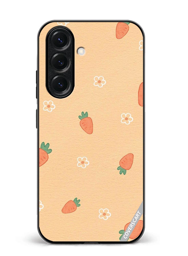 VR CREATIVE Protective Case Cover For Samsung Galaxy S25 Carrot Design Multicolour