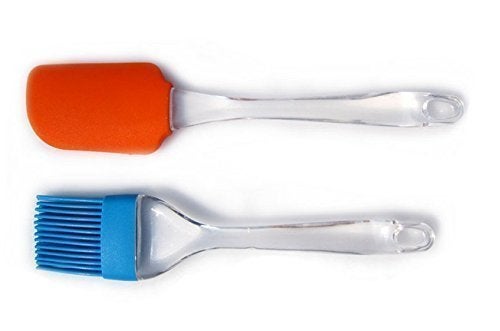 SHOPEE Combo Silicone Spatula and Pastry Brush Set Stainless Steel Hand Whisk Egg Frother Stainless Steel French Whip Handle Milk Egg Beater Whisk Shaker Frother 9INCH - Image 2