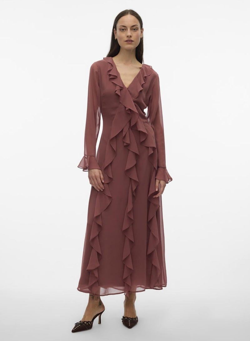 VERO MODA Ruffled Midi Dress - Image 1
