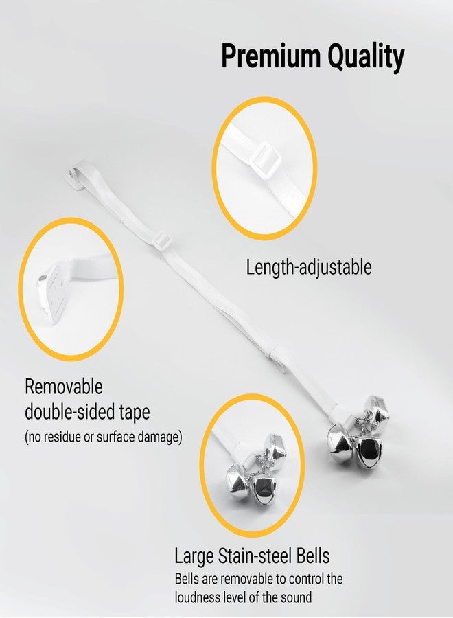 SVD.PET Puppy Bell Doorbell, Dog Bell for Potty Training, Attach to doorknob or Anywhere Near The Door, Length and Height Adjustable (White) - Image 2