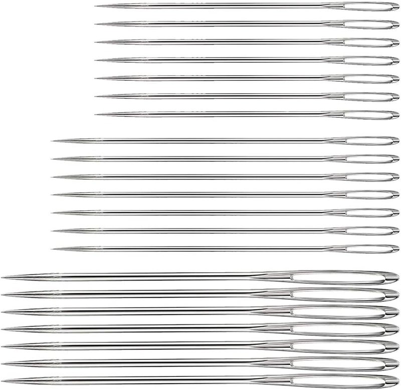 HEKISN Large Eye Sewing Needles, Sewing Needles, Stainless Steel Embroidery Thread Needle, Handmade Yarn Knitting Needles Leather Needle (21 Pieces) - Image 3