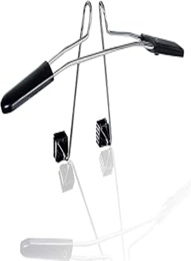 Zone Tech Chrome Headrest Car Hanger – Premium Quality Clothes Holder Travel Vehicle Jacket Suit Coat Hanger with Headrest Restraint Rods