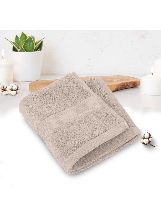 Rest - 1Pc Face Towel 100% Cotton 30X30Cm , 12X12 Inches Taupe Towel Soft And High Absorbent Super Soft Quality Towel - Image 1