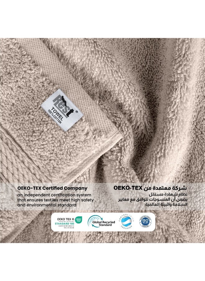 Rest - 1Pc Face Towel 100% Cotton 30X30Cm , 12X12 Inches Taupe Towel Soft And High Absorbent Super Soft Quality Towel - Image 1