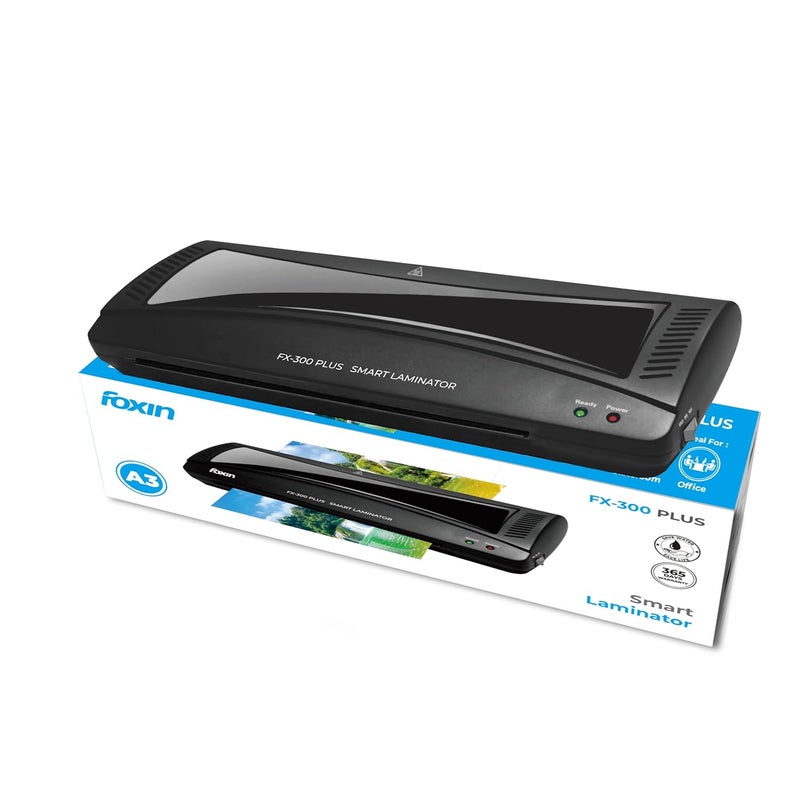 FOXIN FX-300 Plus Smart Lamination Machine with Jam Release Control, Light Weight, Dual Mode Hot & Cold Upto A3 Paper Size Laminator (Photos, ID Card, Documents, Certificate) | 1 Year Warranty - Image 1