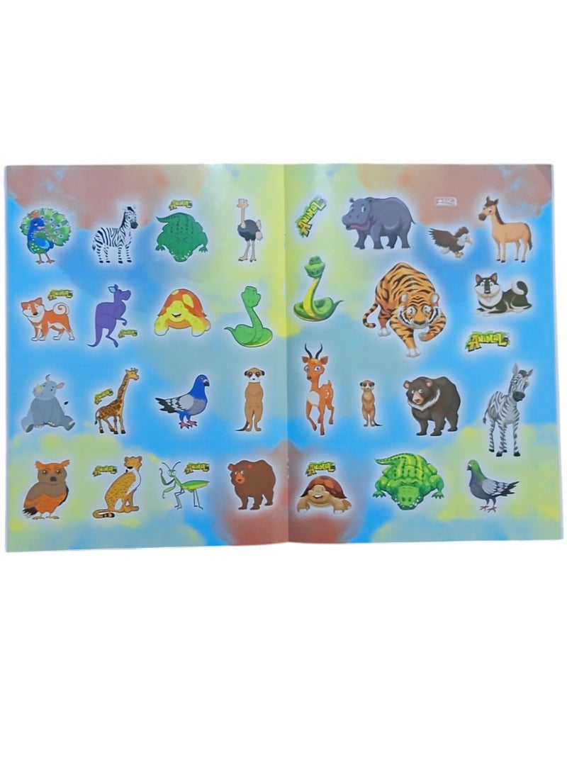 Animals Coloring Book With Stickers for Kids Multicolor - pzsku/Z549B254BAC89B80FBAE1Z/45/_/1738139459/19f26fa4-e33e-4501-b594-b094579c6608