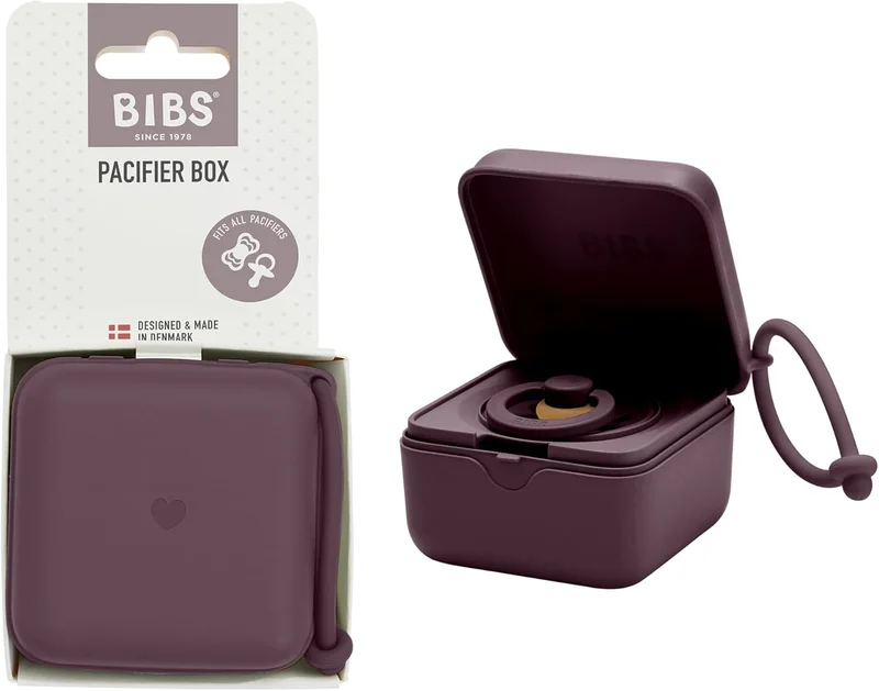 BIBS BIBS BPA-Free Pacifier Box in Plum Purple