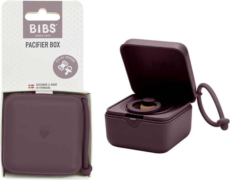 BIBS BPA-Free Pacifier Box in Plum Purple - Image 1