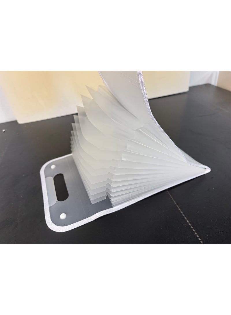 13 Pockets Accordion File Organizer, Portable Expanding Folder, Waterproof Document Bag - Image 4