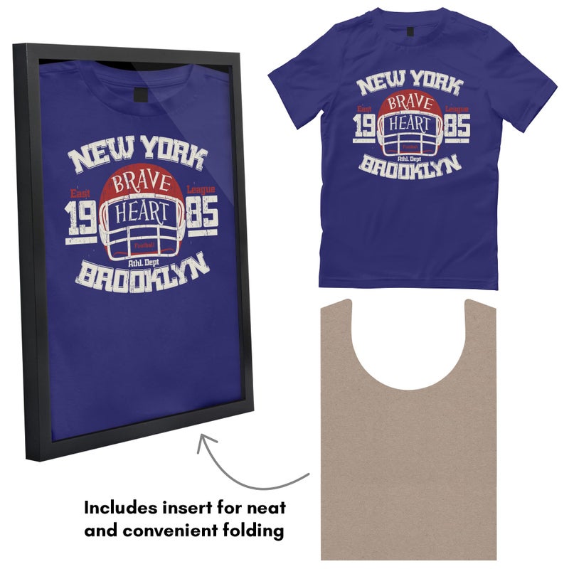 Americanflat T-Shirt Frame - 13.5x20 Frame with Shatter-Resistant Glass and Folding Insert - All-Star Collection - Black Tshirt Frames for Wall Display - Ideal for Sports Memorabilia or Graphic Tees - Image 4